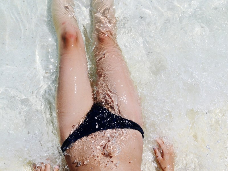 SHAVING PUSSY PUSSY PANTIES in the Bathroom