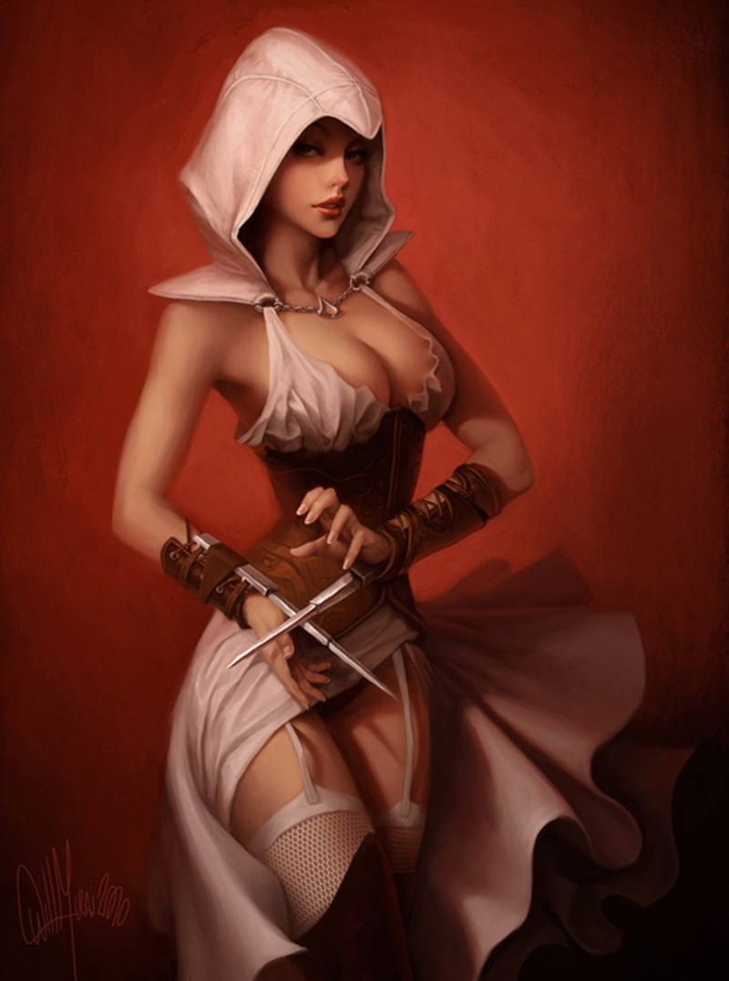 Nude in the style of the Middle Ages