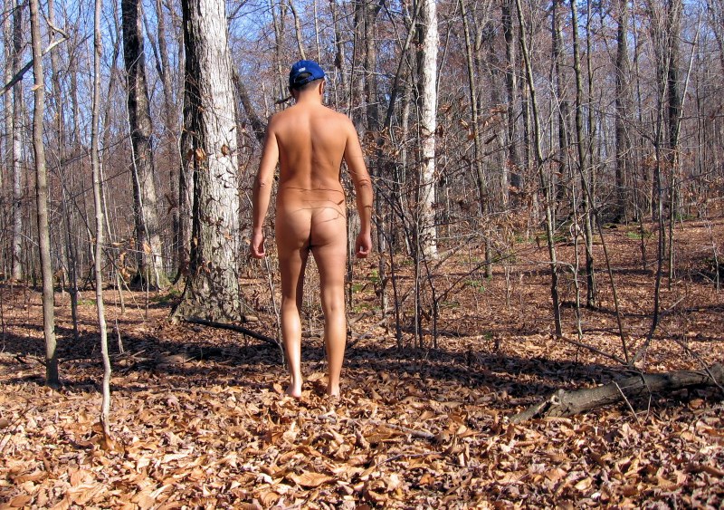 Naked women fuck in the forest