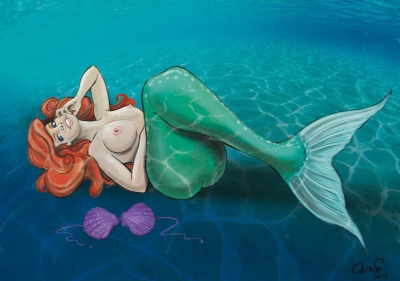 Mermaid with big tits
