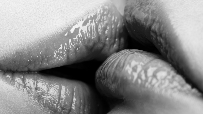 Oral caresses in bed