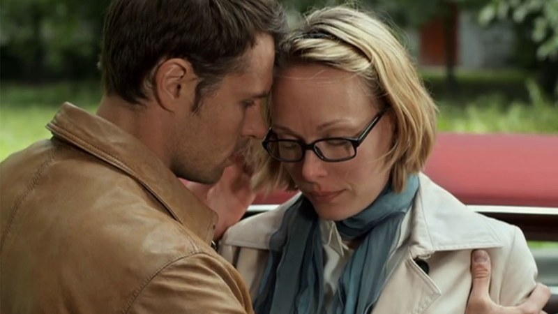 Olga Lomonosova and Pronin in the film