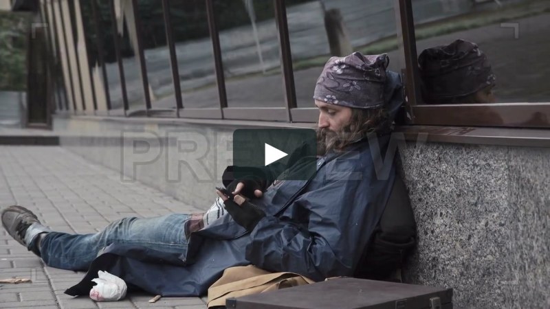 A homeless man is a student