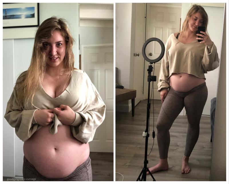 Leotard Pregnant Belly