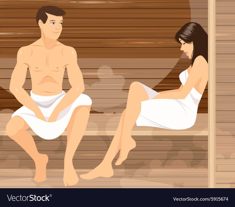 Love couple in the bathhouse