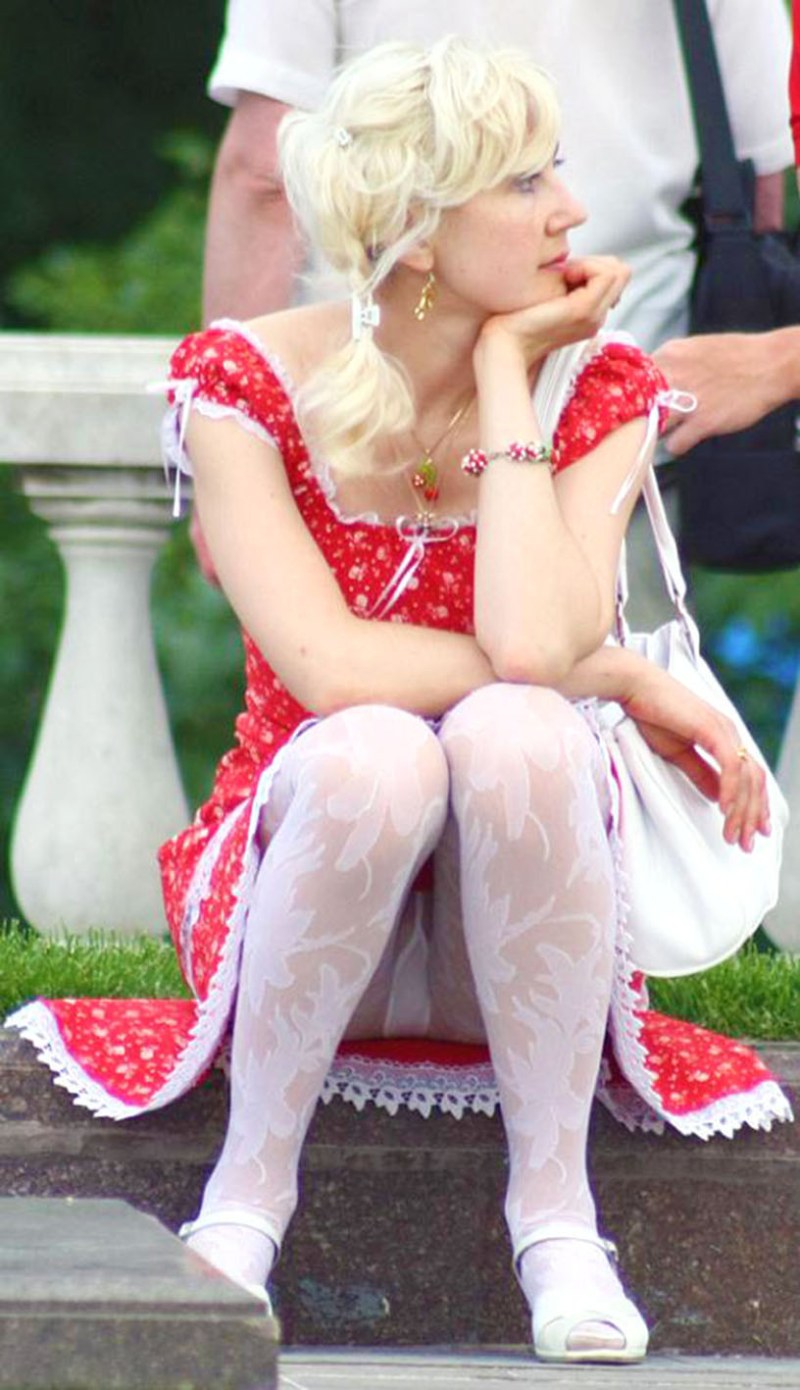 Women in transparent pantalons