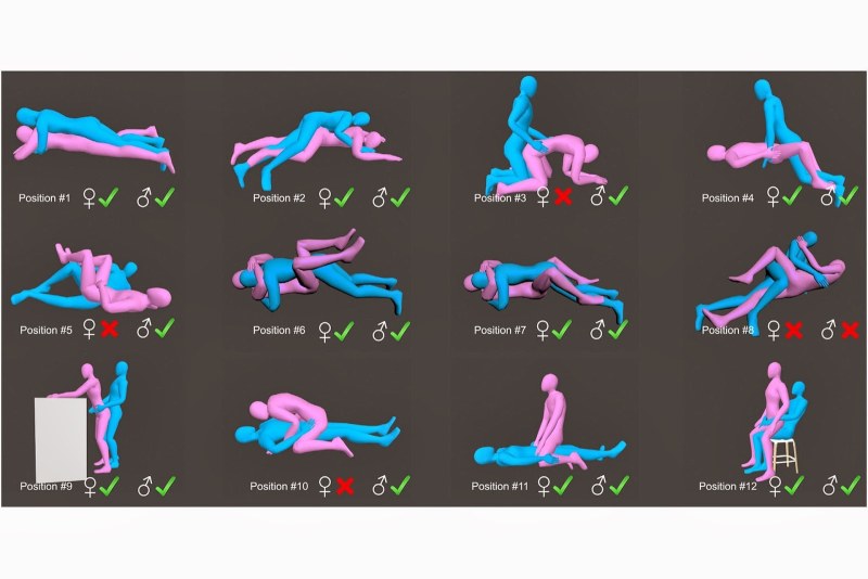 What are the poses in beds in the pictures