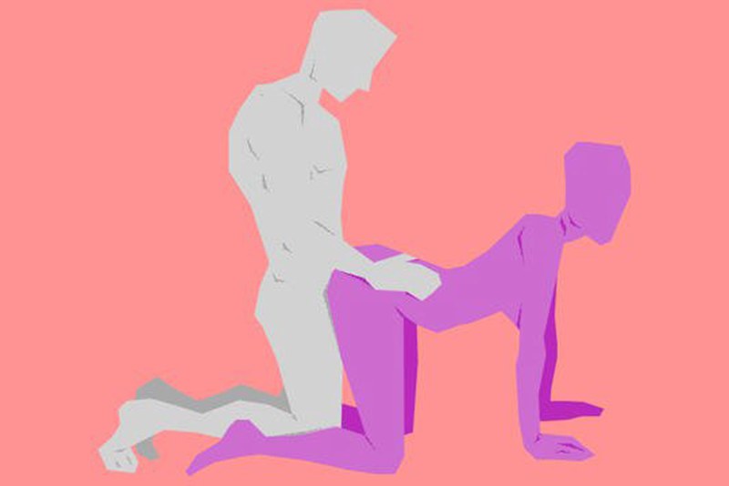 Naked women in the Doggi pose