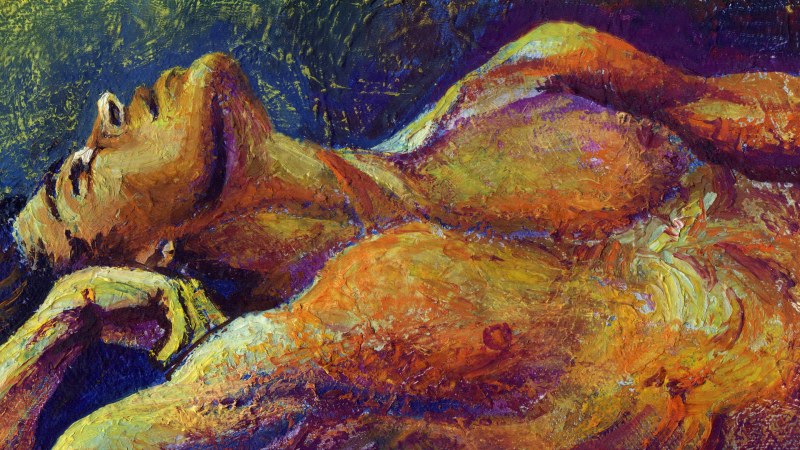 The woman masturbated a dick