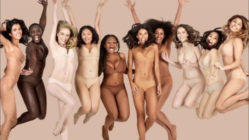 Naked women in women's shower