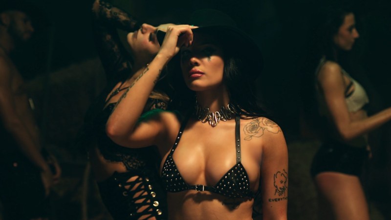 Anime girl on a swing