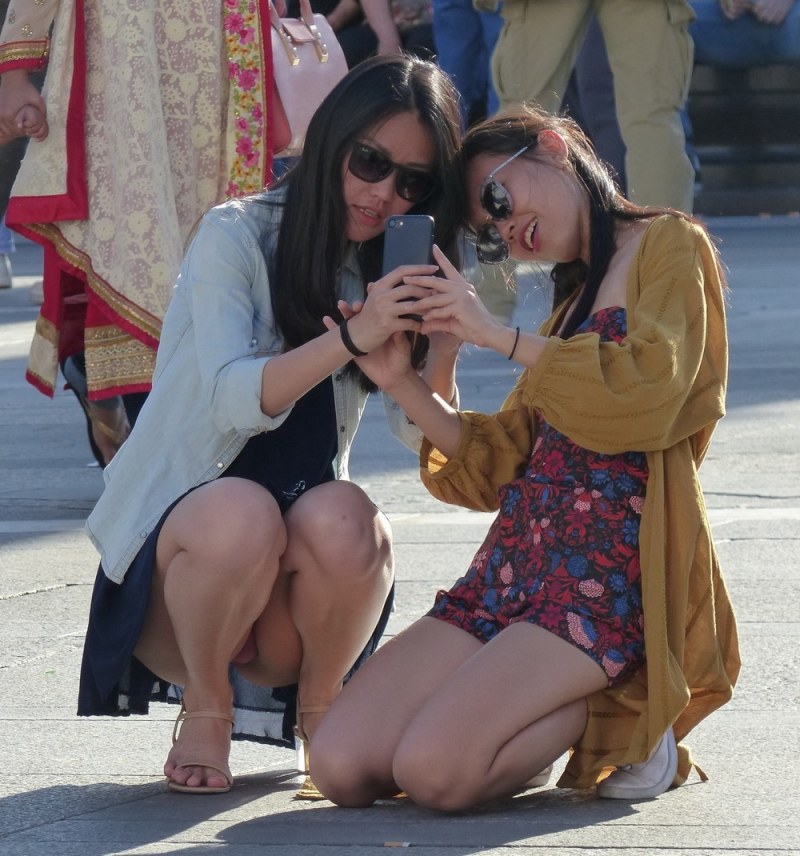 Riley Reid in a short dress