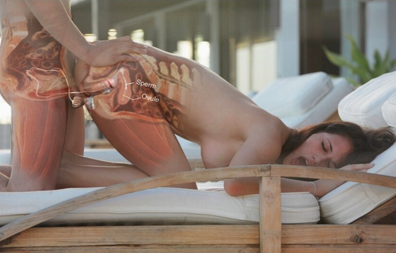 Katya Clover on a gynecological chair