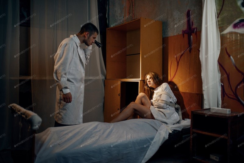 Naked in a psychiatric hospital