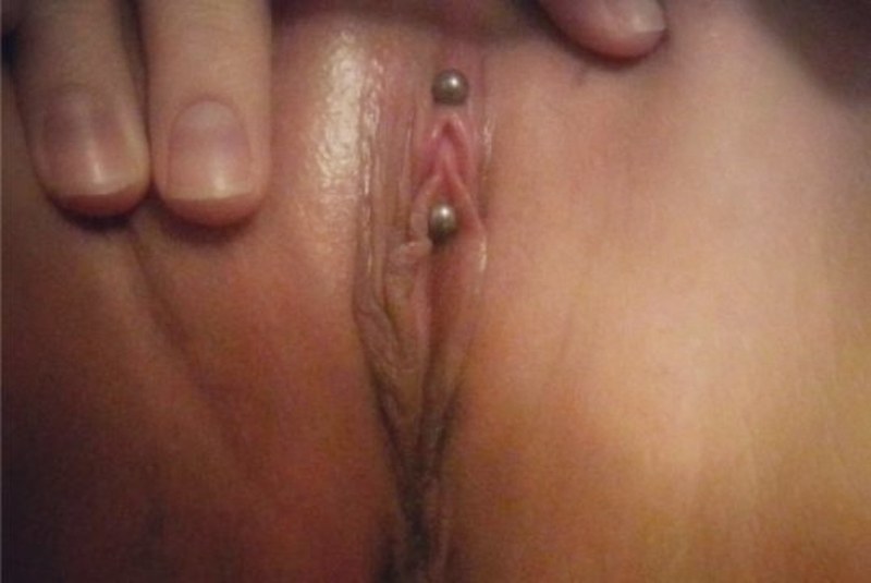 Girls with clitoris piercing