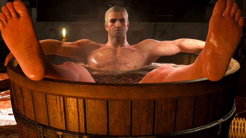 GERALT HENRIA CAVILL in the bathroom