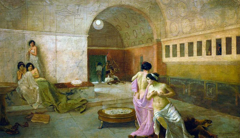 Anime girl in the bathroom