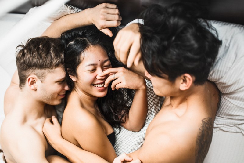 Two men and one woman