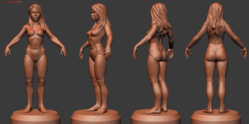 Naked girls computer graphics