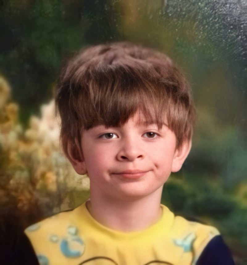 Boy in pajamas sponch