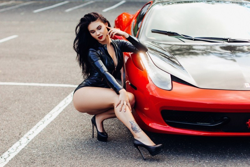Sports girls and cars