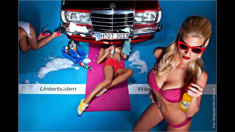 Car girl advertising