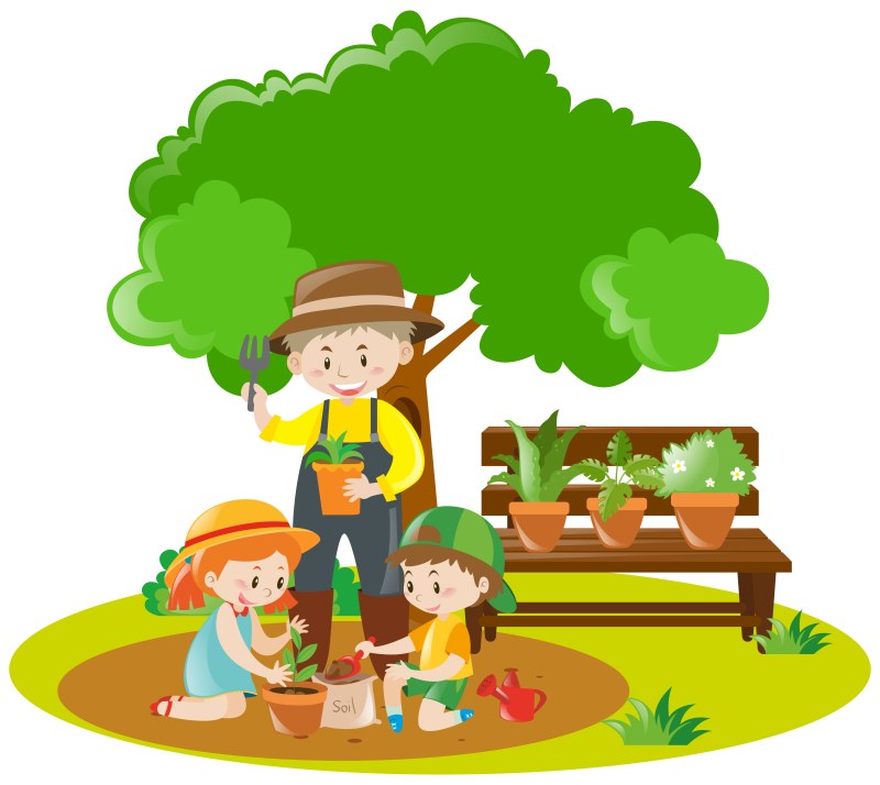 Gardener Children Vector