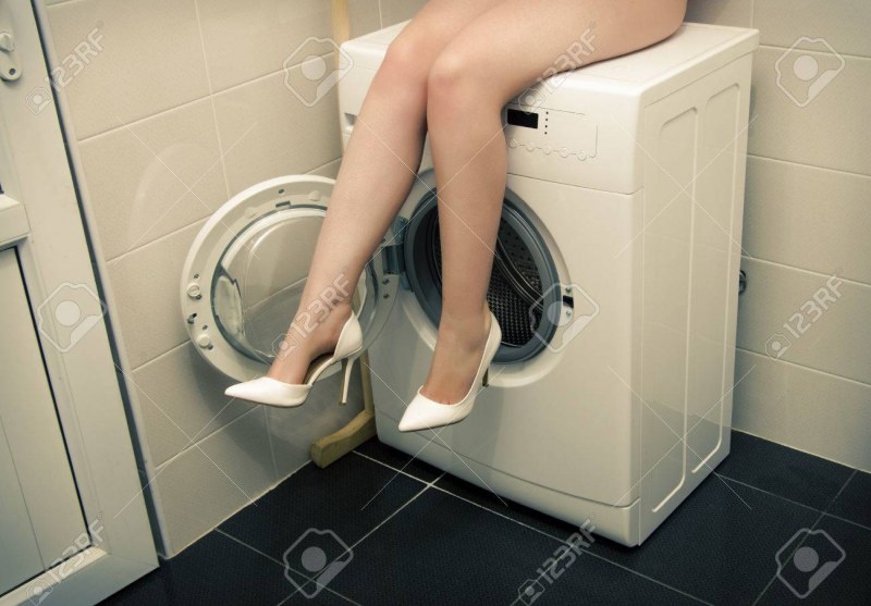 Girl in a washer
