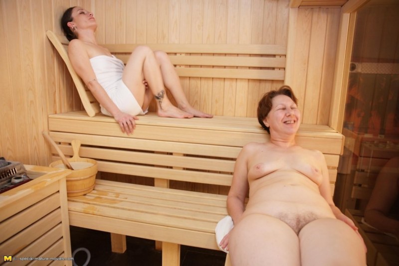 Older women in the sauna