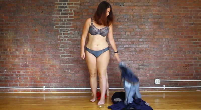 Carlotta Champagne in a dress