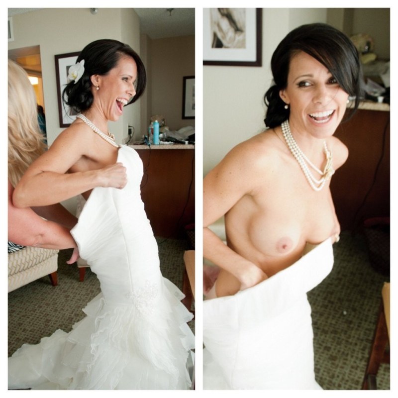 The bride lit boobs