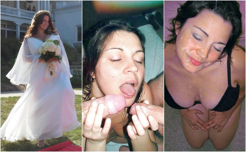 Brides Before after Sex with Two Cock
