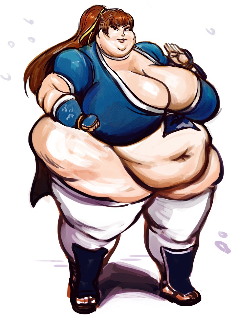 Fat women in white underpants