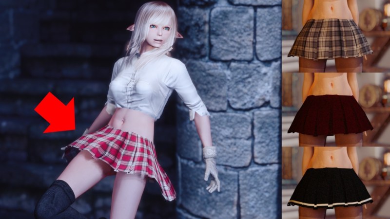 Skyrim mod mini skirts