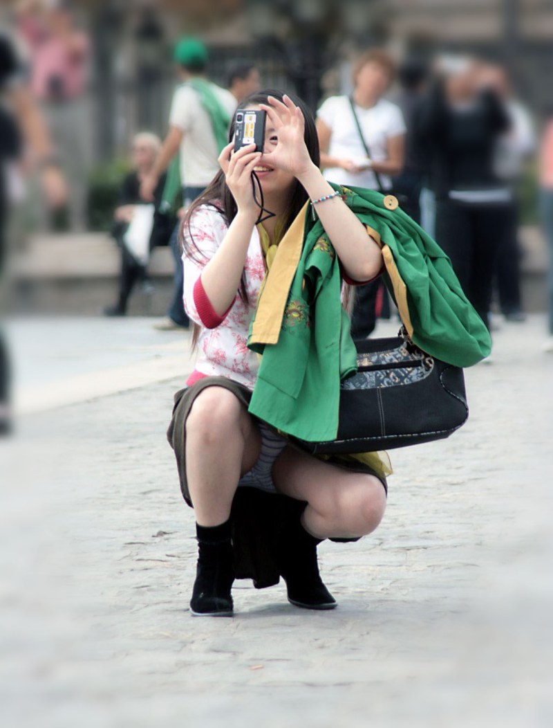 Japanese peeping skirts