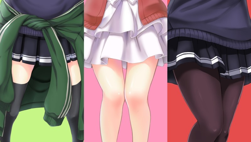 Anime wallpaper in a skirt