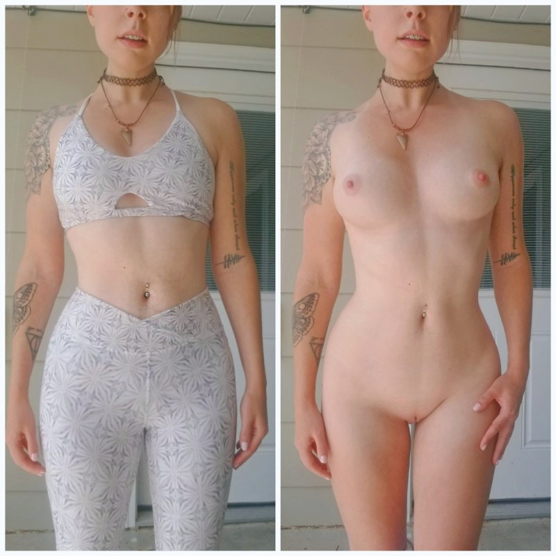 Naked thin. Gols are dressed and stripped