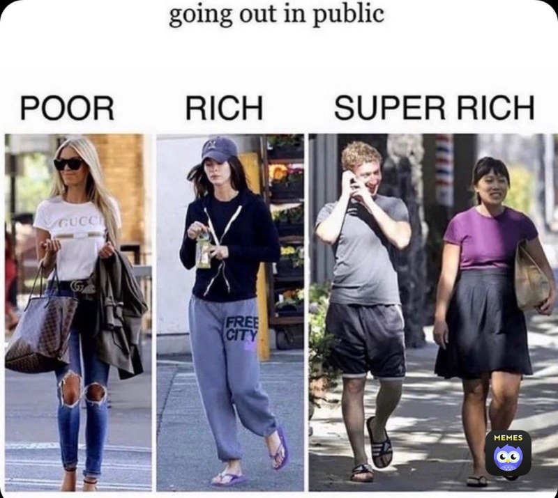 How the rich and poor dress