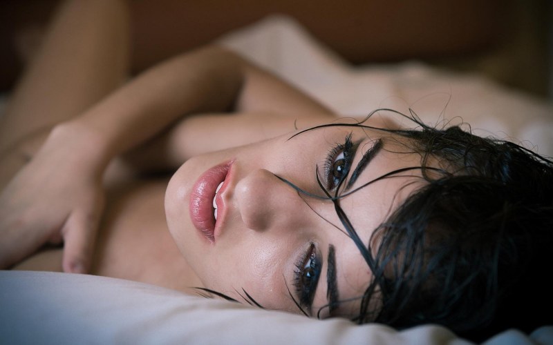 She closed her eyes with pleasure