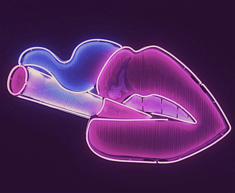 Neon lips