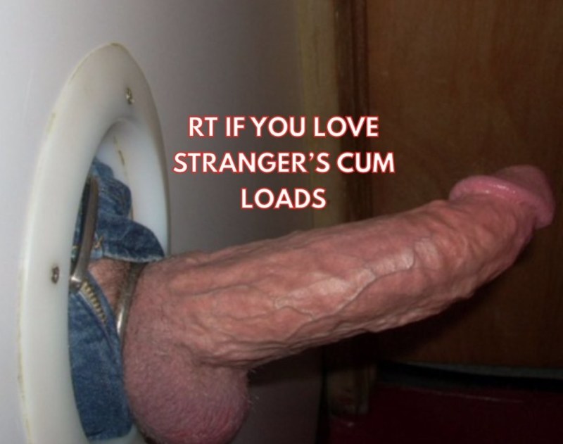 Huge cock through a hole