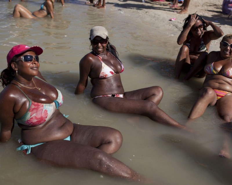 Adult women in swimsuits