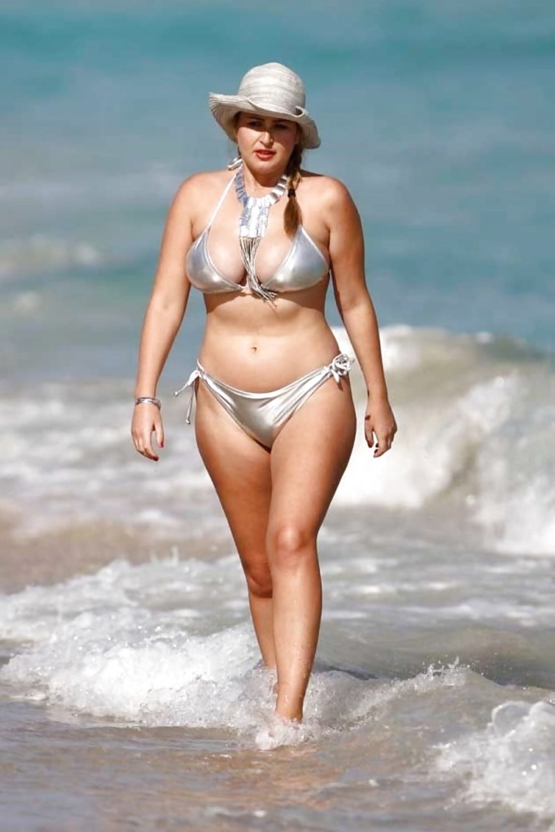 Aunts in swimsuits with large