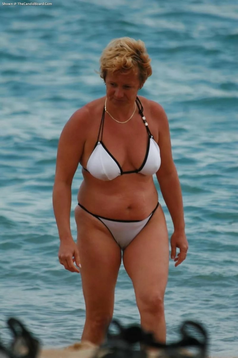 Mature on the beach amateur