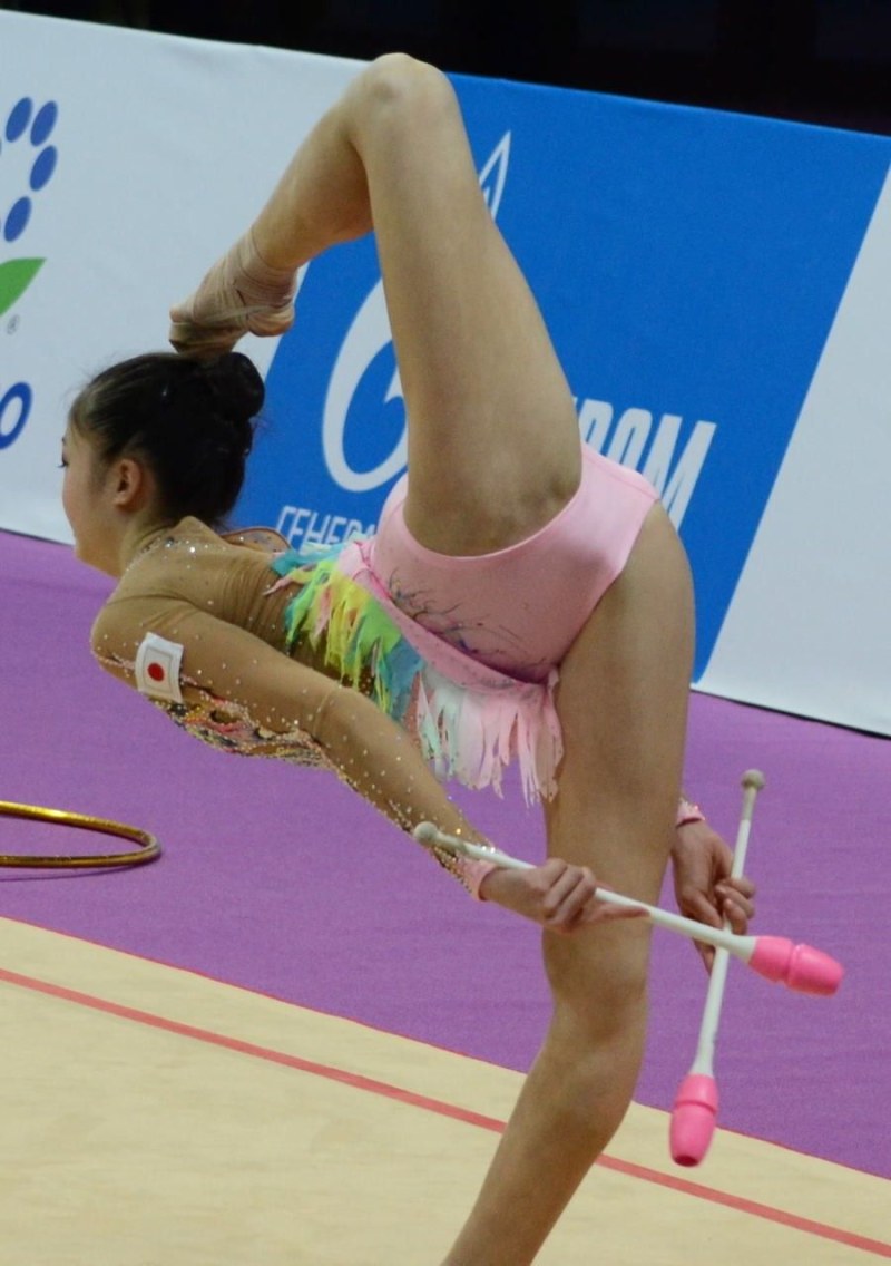 Athletes of rhythmic gymnastics