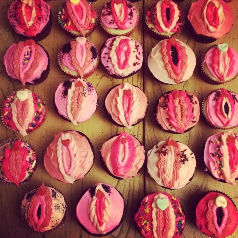 Sweets in the form of a vagina