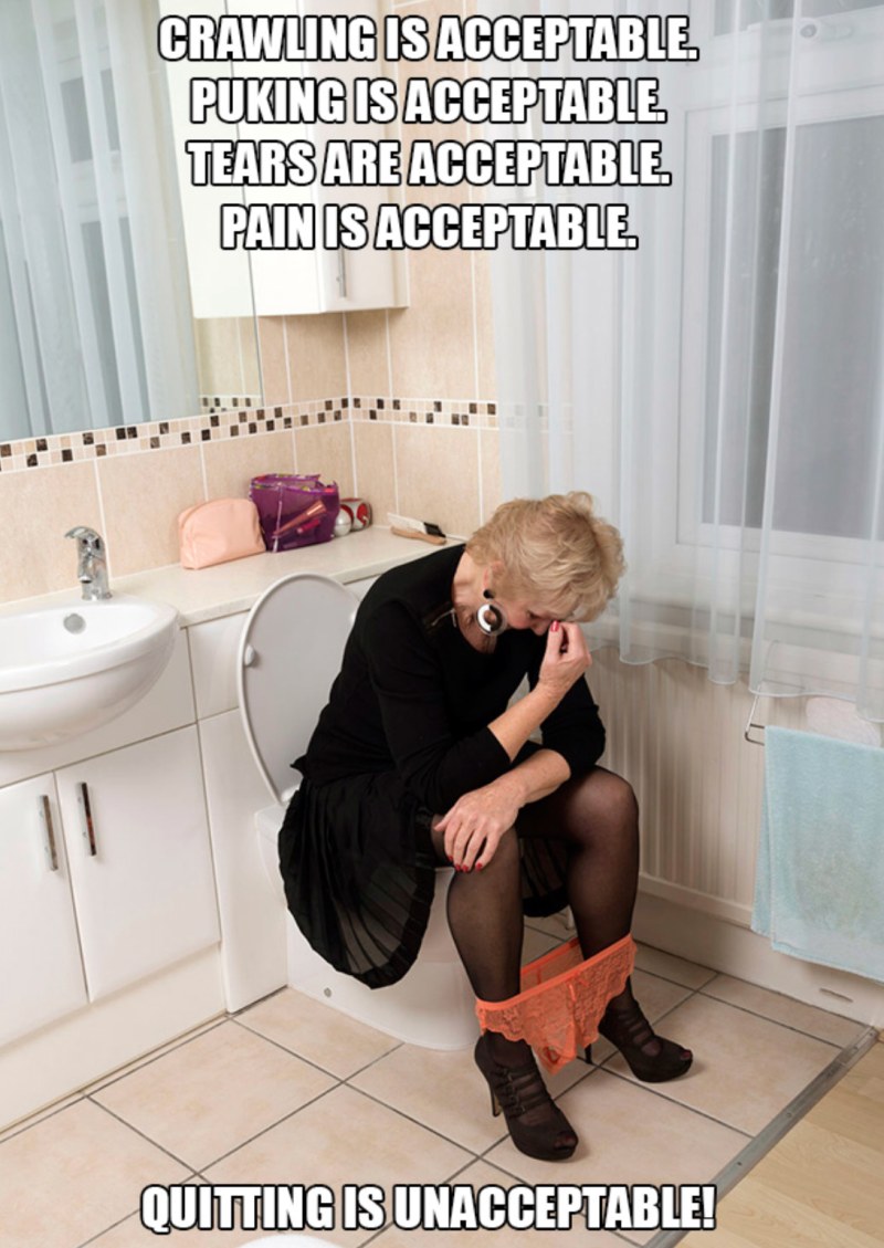 Adult women on the toilet