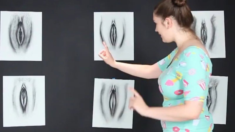 Vagina of a mature brunette