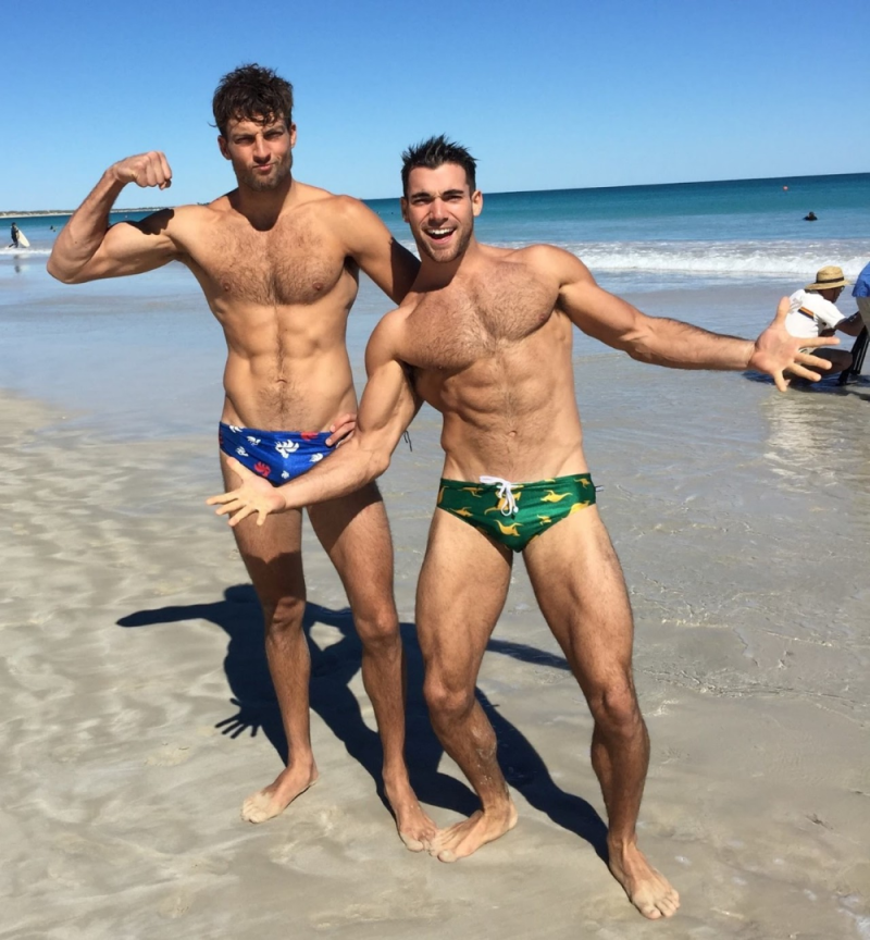 Two men on the beach