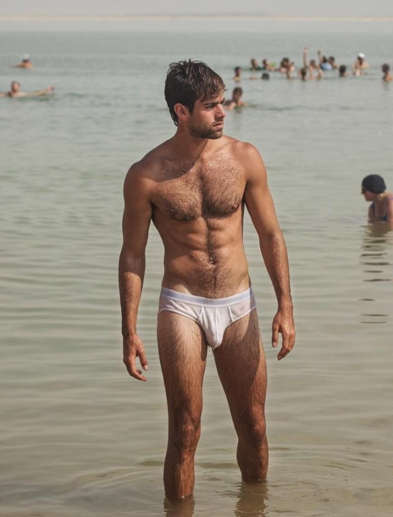 Caucasian men on the beach